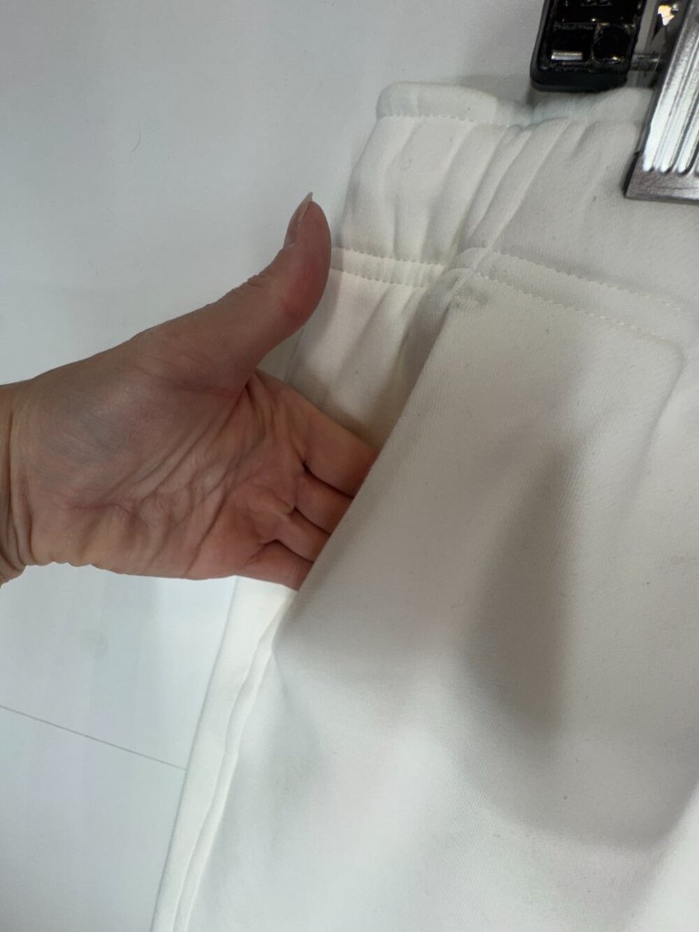NWT Athleta Heavyweight Terry Bermuda Shorts in White - Picture 5 of 10